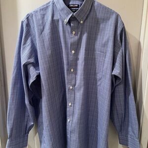Kirkland Signature Men's Blue Plaid Shirt